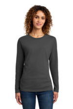 Port & Co Women's Long Sleeve Core Cotton Tee. LPC54LS Charcoal
