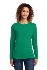 Port & Co Women's Long Sleeve Core Cotton Tee. LPC54LS Kelly