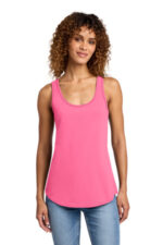 Port & Co Women's Core Cotton Tank Top. LPC54TT Neon Pink
