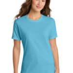 Port & Co Women's Core Cotton Tee. LPC54 Aquatic Blue
