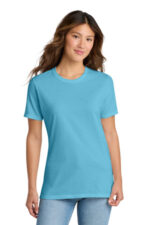 Port & Co Women's Core Cotton Tee. LPC54 Aquatic Blue