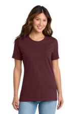 Port & Co Women's Core Cotton Tee. LPC54 Athletic Maroon