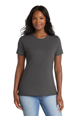 Port & Co Women's Core Blend Tee. LPC55 Charcoal