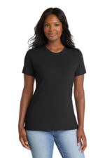 Port & Co Women's Core Blend Tee. LPC55 Jet Black
