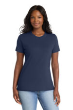Port & Co Women's Core Blend Tee. LPC55 Navy