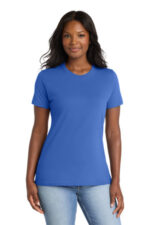 Port & Co Women's Core Blend Tee. LPC55 Royal