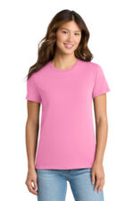 Port & Co Women's Essential Tee. LPC61 Candy Pink