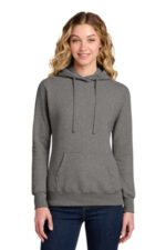 Port & Co Women's Core Fleece Pullover Hooded Sweatshirt LPC78H Graphite Heather