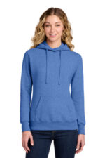 Port & Co Women's Core Fleece Pullover Hooded Sweatshirt LPC78H Heather Royal