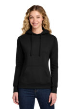 Port & Co Women's Core Fleece Pullover Hooded Sweatshirt LPC78H Jet Black