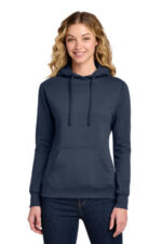 Port & Co Women's Core Fleece Pullover Hooded Sweatshirt LPC78H Navy