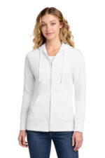 Port & Co Women's Core Fleece Full-Zip Hooded Sweatshirt. LPC78ZH White