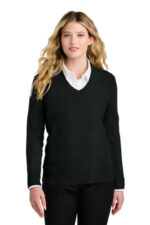 Port Authority Women's Easy Care V-Neck Sweater LSW2850 Deep Black