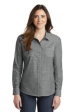 Port Authority Women's Slub Chambray Shirt. LW380 Grey