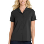 Port Authority Women's Short Sleeve Performance Staff Shirt LW400 Black