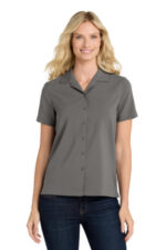 Port Authority Women's Short Sleeve Performance Staff Shirt LW400 Graphite