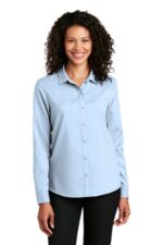 Port Authority Women's Long Sleeve Performance Staff Shirt LW401 Cloud Blue