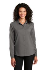 Port Authority Women's Long Sleeve Performance Staff Shirt LW401 Graphite