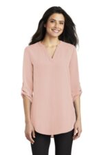 Port Authority Women's 3/4-Sleeve Tunic Blouse. LW701 Rose Quartz