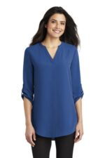 Port Authority Women's 3/4-Sleeve Tunic Blouse. LW701 True Blue