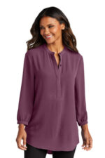 Port Authority Women's 3/4-Sleeve Textured Crepe Tunic LW713 Purple Mist