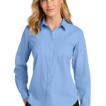 Port Authority Women's Long Sleeve Nailhead Easy Care Shirt LW816 Swiss Blue