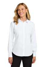 Port Authority Women's Long Sleeve Nailhead Easy Care Shirt LW816 White