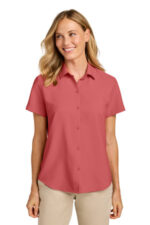 Port Authority Women's Short Sleeve UV Dockside Shirt LW963 Coral Reef