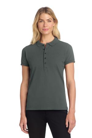 Mercer+Mettle Women's Stretch Heavyweight Pique Polo MM1001 Anchor Grey