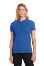Mercer+Mettle Women's Stretch Heavyweight Pique Polo MM1001 Blue Note