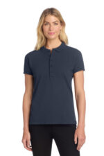 Mercer+Mettle Women's Stretch Heavyweight Pique Polo MM1001 Night Navy