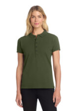 Mercer+Mettle Women's Stretch Heavyweight Pique Polo MM1001 Townsend Green