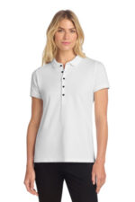 Mercer+Mettle Women's Stretch Heavyweight Pique Polo MM1001 White