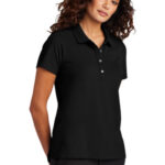 Mercer+Mettle Women's Stretch Pique Polo MM1005 Deep Black