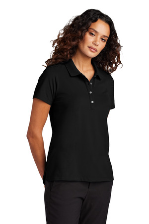 Mercer+Mettle Women's Stretch Pique Polo MM1005 Deep Black