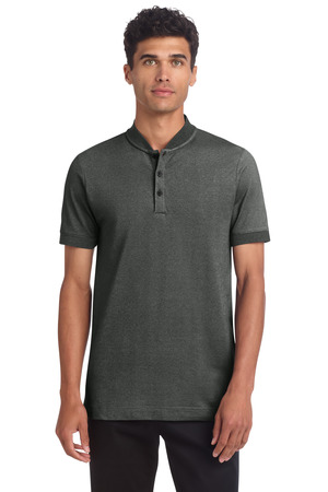 Mercer+Mettle Stretch Pique Henley MM1008 Anchor Grey Heather