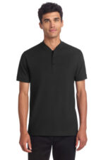 Mercer+Mettle Stretch Pique Henley MM1008 Deep Black