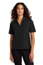 Mercer+Mettle Women's Stretch Jersey Polo MM1015 Deep Black