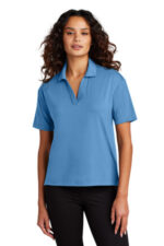 Mercer+Mettle Women's Stretch Jersey Polo MM1015 Parisian Blue