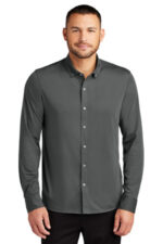Mercer+Mettle Stretch Jersey Long Sleeve Shirt MM1018 Anchor Grey