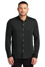 Mercer+Mettle Stretch Jersey Long Sleeve Shirt MM1018 Deep Black