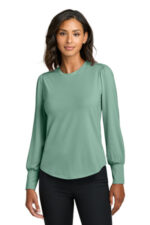 Mercer+Mettle Women's Stretch Jersey Long Sleeve Blouson Top MM1019 Sage
