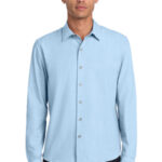 Mercer+Mettle Long Sleeve Stretch Woven Shirt MM2000 Air Blue End On End