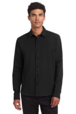 Mercer+Mettle Long Sleeve Stretch Woven Shirt MM2000 Deep Black