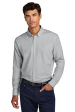 Mercer+Mettle Long Sleeve Modern Oxford Shirt MM2002 Gusty Grey