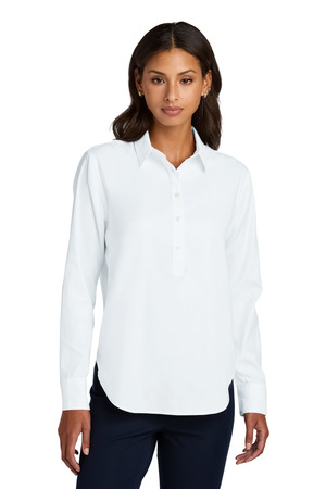 Mercer+Mettle Women's Long Sleeve Modern Oxford Shirt MM2003 White