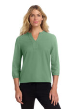 Mercer+Mettle Women's Stretch Crepe 3/4-Sleeve Blouse MM2011 Sage