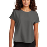 Mercer+Mettle Women's Stretch Crepe Crew MM2015 Anchor Grey