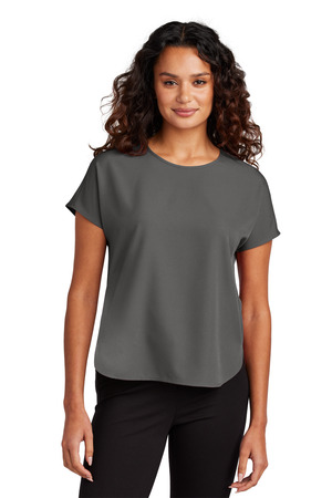 Mercer+Mettle Women's Stretch Crepe Crew MM2015 Anchor Grey