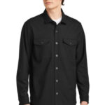 Mercer+Mettle Long Sleeve Twill Overshirt MM2020 Deep Black